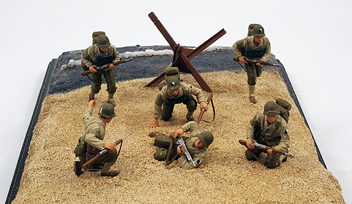 1-35 Omaha Beach diorama made with real sand from Omaha Beach